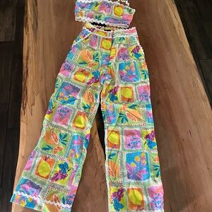 Vici Colorful Patterned Wide Leg Pants